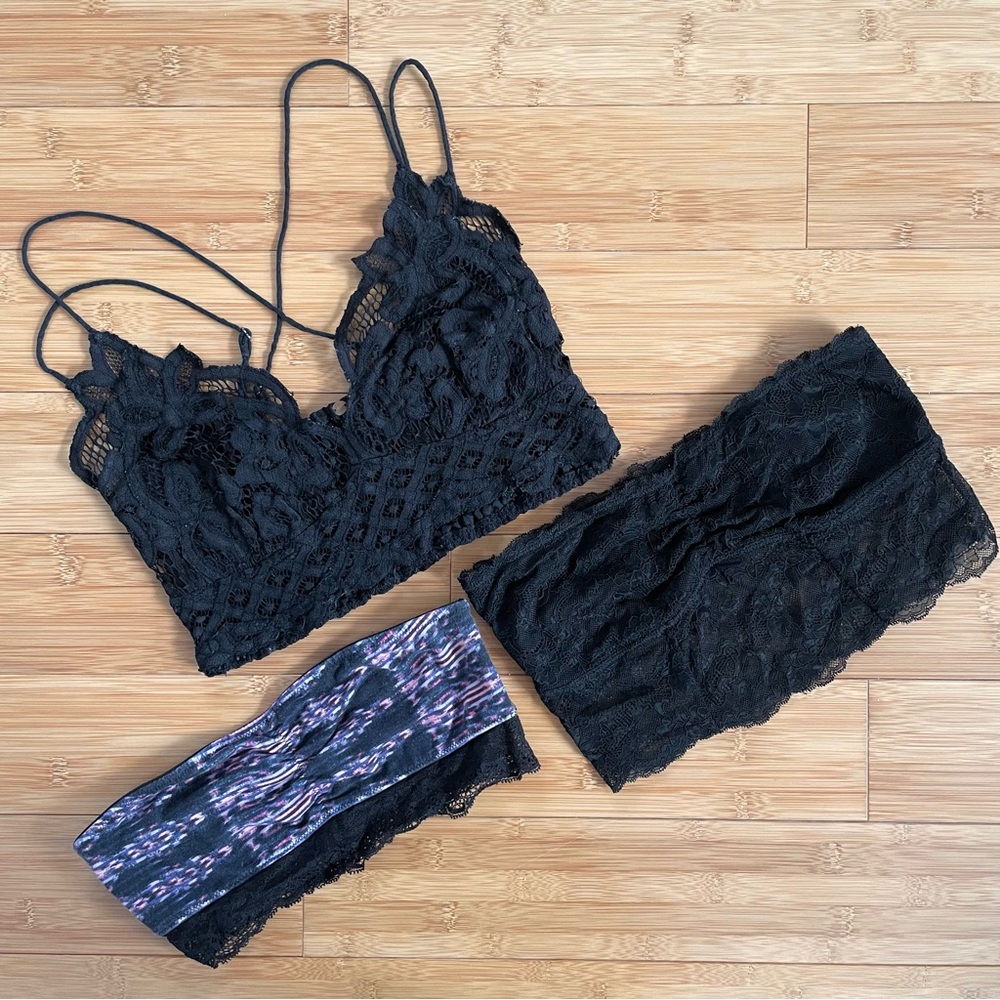 Set of 3 Bralette and Bandeau Bundle